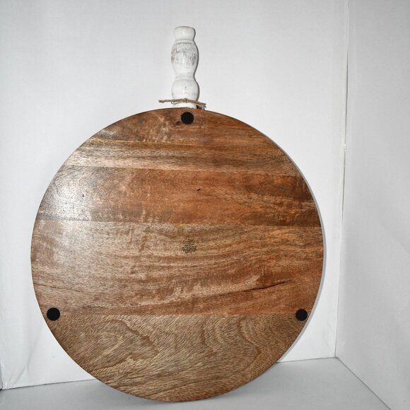 Mud Pie Farmstead Banister Round Handle Board in Brown #42210141 NWT - Picture 3 of 3